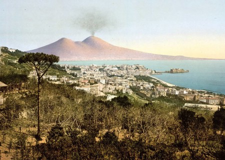 Naples and Mount Vesuvius, Vesuvius, Italy, Naples and Mount Vesuvius, Italy, Historical, digitally