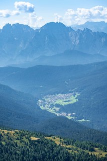 Padola, view from the Carnic main ridge, Italy, Europe