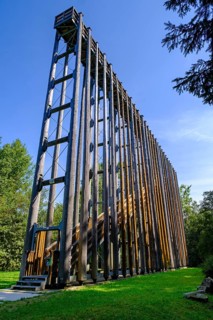 Sky ladder on the Schremser Hochmoor, municipality of Schrems, Waldviertel, Lower Austria, Austria,