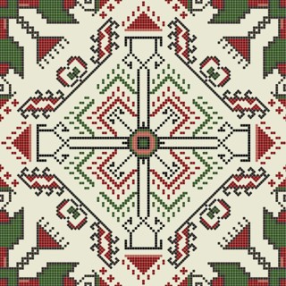 Traditional Bulgarian embroidery vector pattern