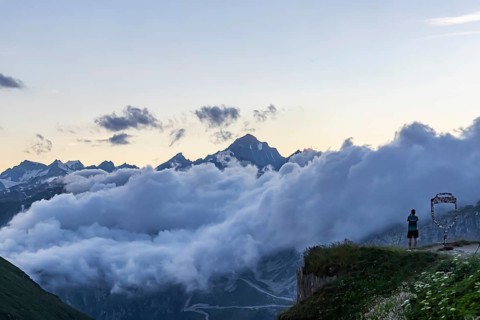 Furka Pass. Grand Tour of Switzerland. Circular route for tourists to the highlights of