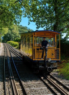 Wire rope rack railway at the Neroberg Landscape Park, Wiesbaden, Hesse, Germany, Europe