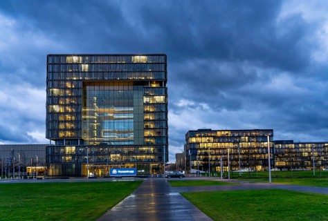The Ruhr Tech Campus Essen, formerly the Thyssenkrupp Campus, headquarters of Thyssenkrupp,