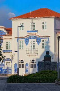 Aveiro old railways station building, Aveiro, Portugal, Europe