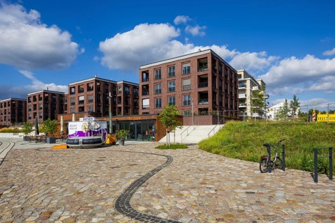 New development area Hafen City, on the site of the old neustädter Elbhafen harbour, Wohnungsbau