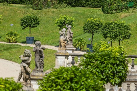 The Grosssedlitz Baroque Garden with the Friedrich Palace is located on a hill on the left bank of