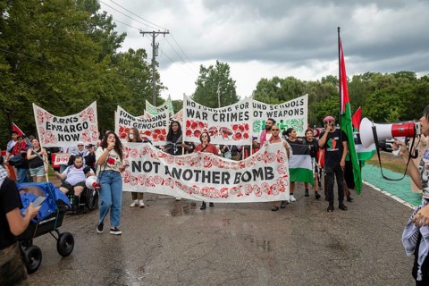 Dearborn, Michigan USA, 17 August 2024, In advance of the Democratic National Convention, activists