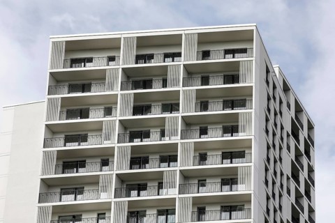 New construction of a high-rise building in Gropiusstadt in the Neukoelln district, 22/08/2022