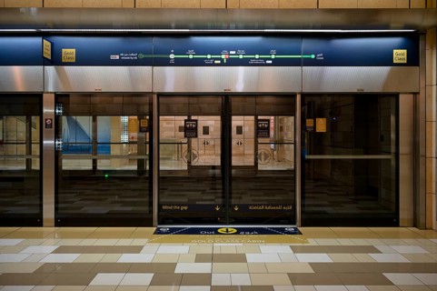 Interior view, entrance for GOLD CLASS cardholders, Gold Card, Al Ras Station, Dubai Metro, RTA,