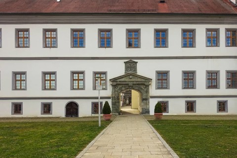 Meßkirch Castle, Castle of the Counts of Zimmern, Zimmern Castle, regular four-wing castle complex,