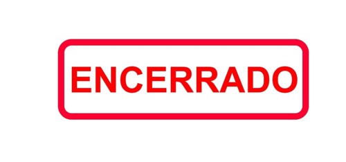 Rotes Schild in portugiesischer Sprache mit der Angabe (temporariamente) encerrado