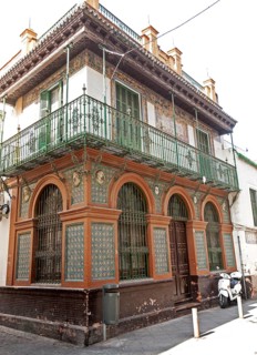 Historic house in the ceramic tile making area of Triana, Seville, Spain, Europe
