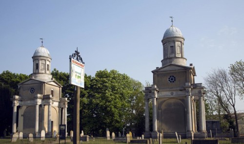Mistley Towers are all that remain of the neoclassical St. Mary the Virgin church designed by