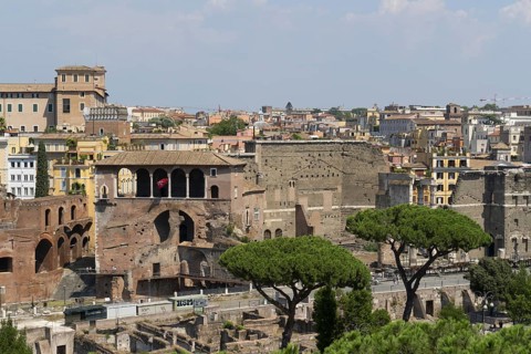 View from Monumento Vittorio Emanuele II, Piazza Venezia, Rome, Italy, Europe