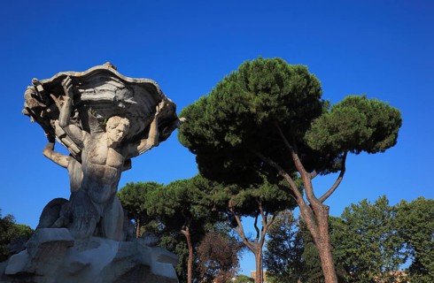 Piazza della Bocca della Verita, Fontana dei Tritoni, Triton Fountain, Rome, Italy, Europe