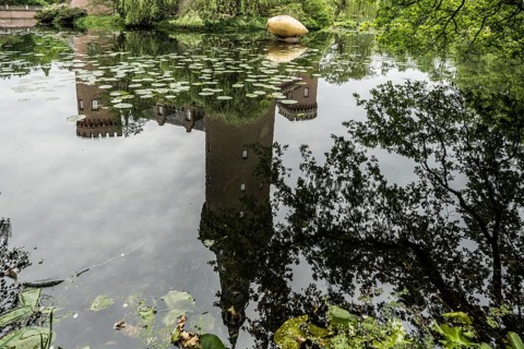 Schloss Moyland, moated castle, museum of modern art, Bedburg-Hau, Lower Rhine, North