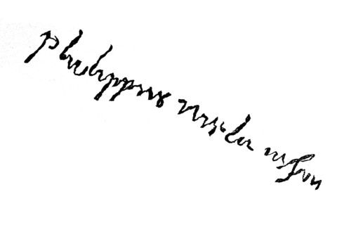 Signature, handwriting of Philipp Melanchthon, historical, digital reproduction of an original from
