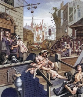 Beer Street and Gin Lane Gin Lane From the original design by Hogarth from The Works of Hogarth