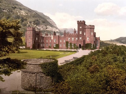 The Garrow Tower Hotel, County Antrim, Ireland, Historic, digitally restored reproduction from a