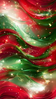 Abstract wallpaper illustration of Christmas symbols for gift cards, swirling shapes and lines, in