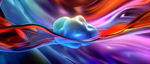 Three dimensional render of cholesterol in blood stream, AI generated