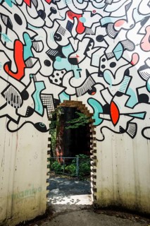 Street art, Former steelworks, Völklingen Ironworks, UNESCO World Heritage Site, Völklingen,