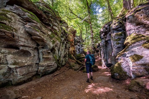 The Devil's Gorge, narrow, accessible gorge of sandstone rocks, with steep rocky gorges, near