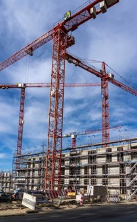 Large construction site, in the so-called Literaturviertel offices and flats between Sachsenstraße