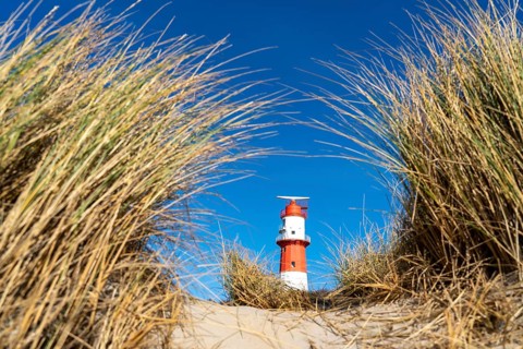 Small Borkum lighthouse, out of service since 2003, still serves as an antenna support for the Ems