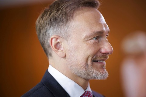 Christian Lindner (FDP), Federal Minister of Finance, pictured during a cabinet meeting in the