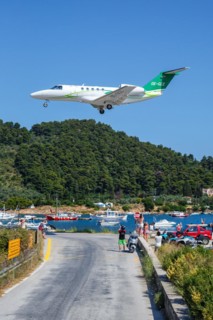 A Cessna Citation CJ4 aircraft of Avcon Jet with the registration number OE-GCZ at Skiathos
