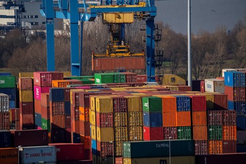 Container Handling Centre, Gateway West Terminal, Logport 2, in Duisburg on the Rhine, North