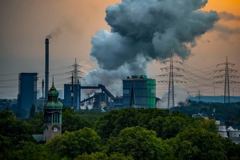 HKM Hüttenwerk in Duisburg-Hüttenheim, Hüttenwerke Krupp Mannesmann, coking plant, Duisburg, North