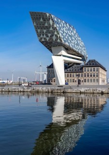 The Antwerp Port Authority building, Havenhuis, former fire brigade barracks in the harbour,