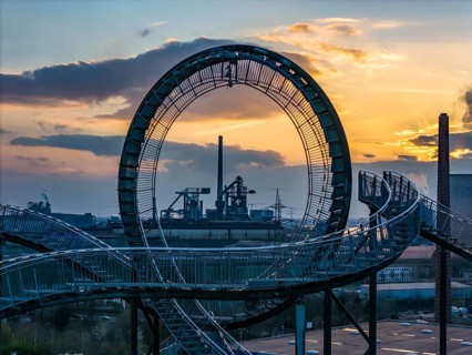 Hüttenwerke Krupp-Mannesmann, HKM in Duisburg-Hüttenheim, coking plant and 2 blast furnaces,