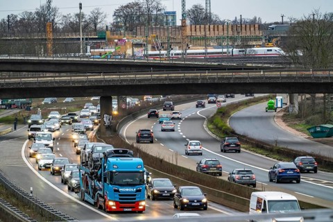 Duisburg-Kaiserberg motorway junction, complete reconstruction and new construction of the A3 and