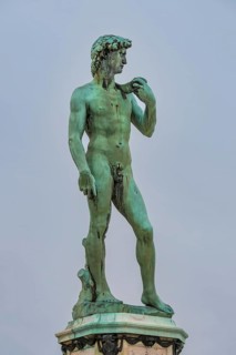Statue of David in Piazza Michelangelo, travel, tourism, sculpture, history, culture, Florence,