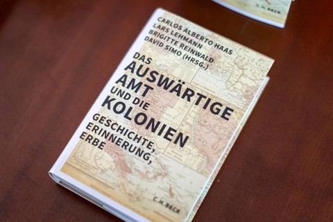 Photographs taken as part of a book presentation on colonial history from the book Das Auswärtige