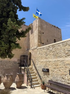 View of the historic monastery defence tower Xopatera tower 19th century tower of Xopatera