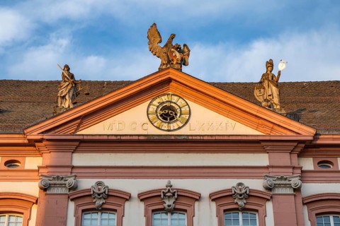 Detailed view of the town hall in the old town centre of Gengenbach, Ortenaukreis,