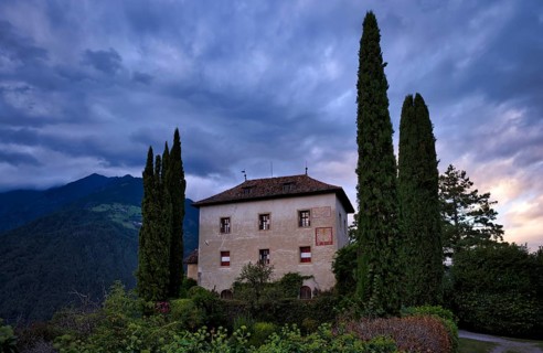Thurnerhof, Schenna, Scena, evening light, atmospheric, South Tyrol, Autonomous Province of