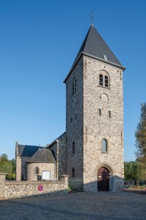 11th century Roman Sint-Pietersbandenkerk, St. Peter in Chains Church in the village Wintershoven