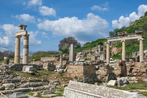 Prytaneion, ruins of Ephesus, ancient archaeological site, Izmir province, Turkey, Asia