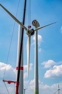 Repowering of a wind farm near Issum, 9 older wind turbines from the manufacturer Enercon (model