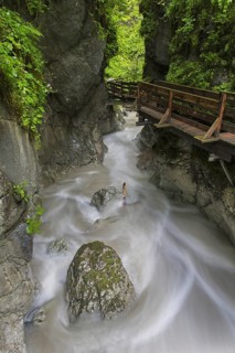 The river Weißbach running through the Seisenbergklamm, Seisenbachklamm, gorge near Weißbach bei