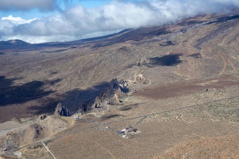 Panorama during the ascent to Alto de Guajara, 2715m, to the bizarrely shaped rock formations of