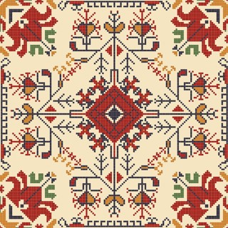 Traditional Bulgarian embroidery vector pattern