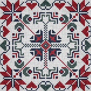 Mosaic tiles background, seamless vector pattern