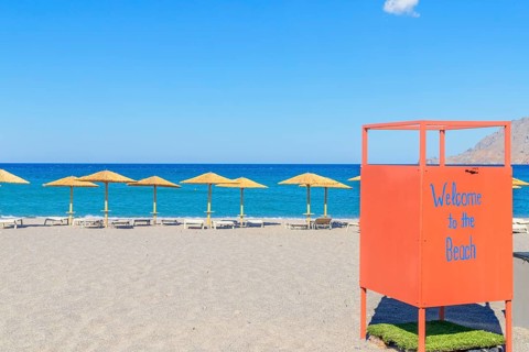 Beach, Plakias, Rethymno, Southern Crete, Crete, Greek Islands, Greece, Europe