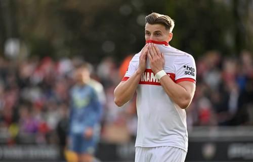 Ermedin Demirovic VfB Stuttgart (09) disappointed, gesture, gesture, Robert-Schlienz-Stadion,